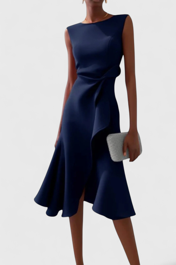 JÚLIA | Vestido midi assimétrico