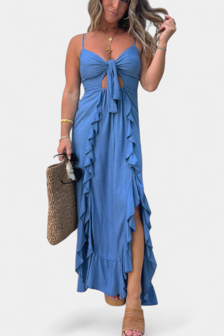 KAILANI | Vestido maxi com decote em V