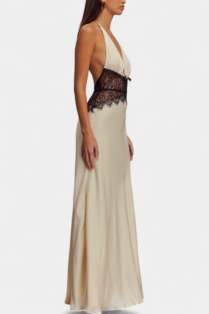 ASHANTY | Vestido longo com decote halter
