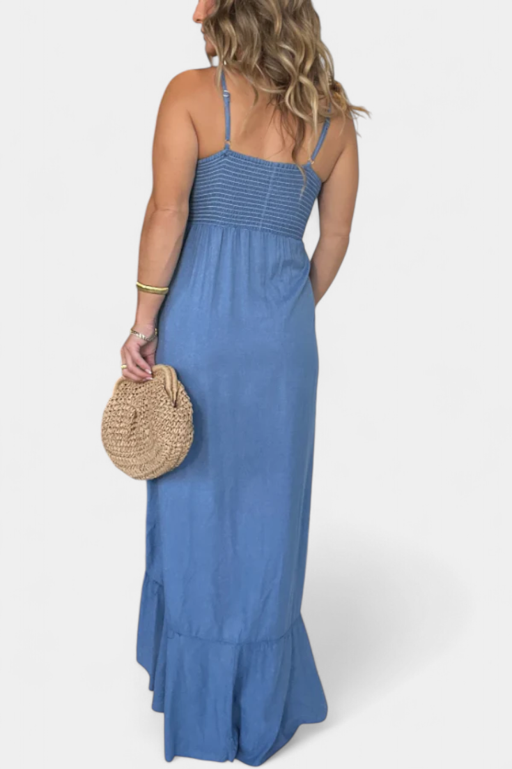 KAILANI | Vestido maxi com decote em V