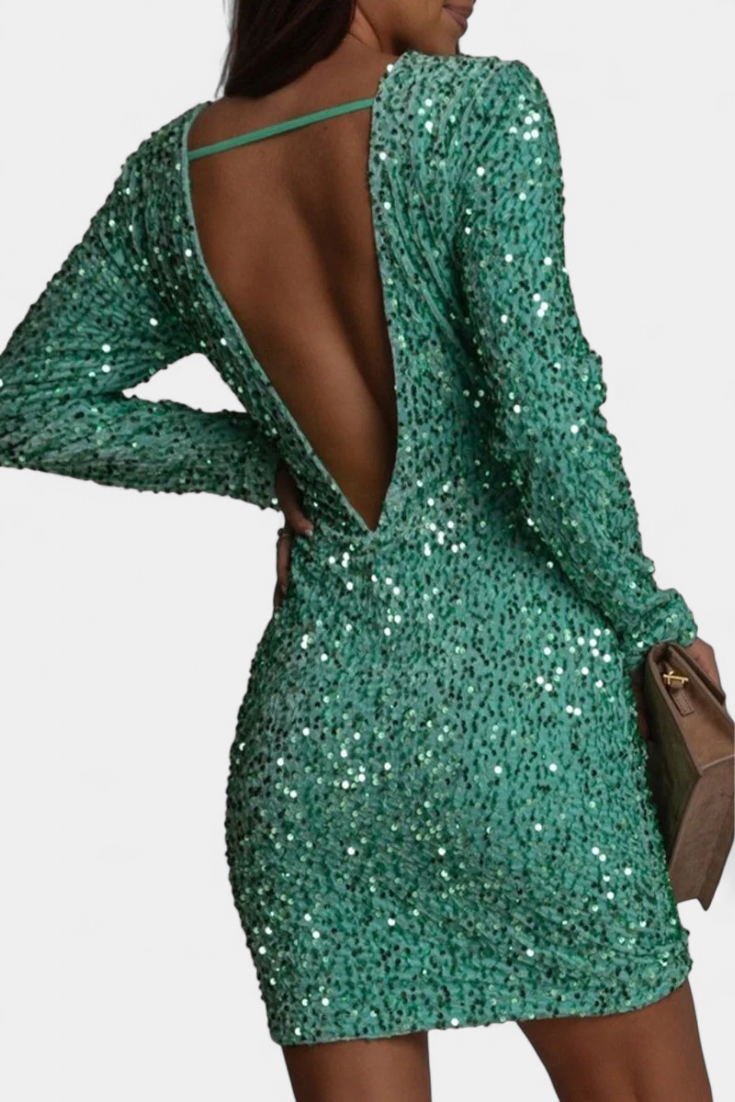 ADÈLE | Vestido longo com decote em V e costas abertas