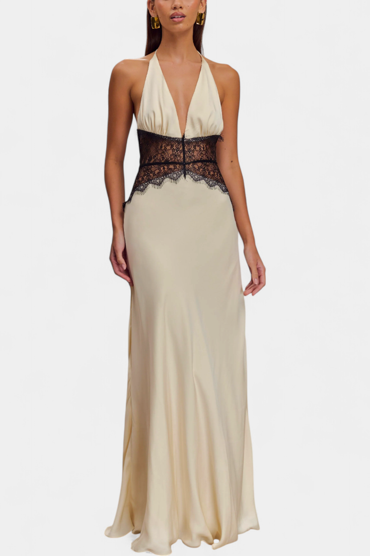 ASHANTY | Vestido longo com decote halter