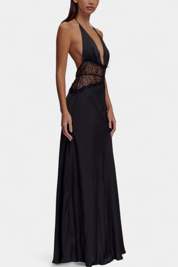 ASHANTY | Vestido longo com decote halter