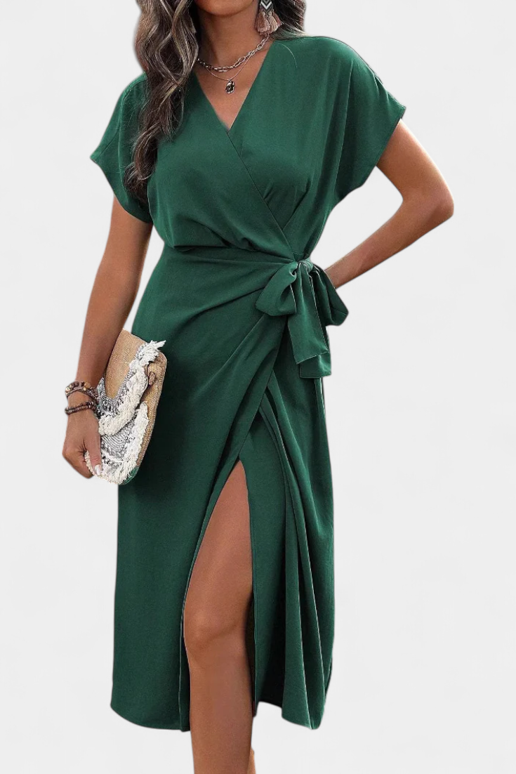 BEGOÑA | Vestido transpassado com decote em V
