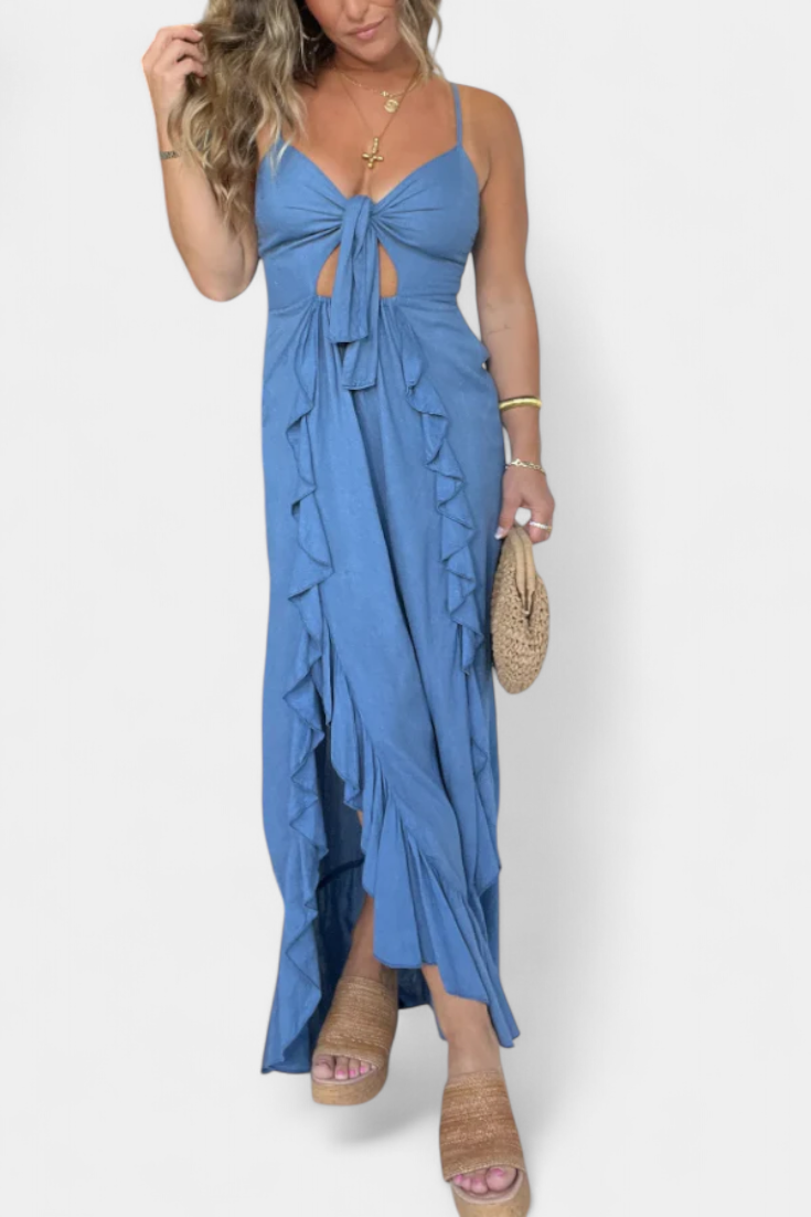KAILANI | Vestido maxi com decote em V
