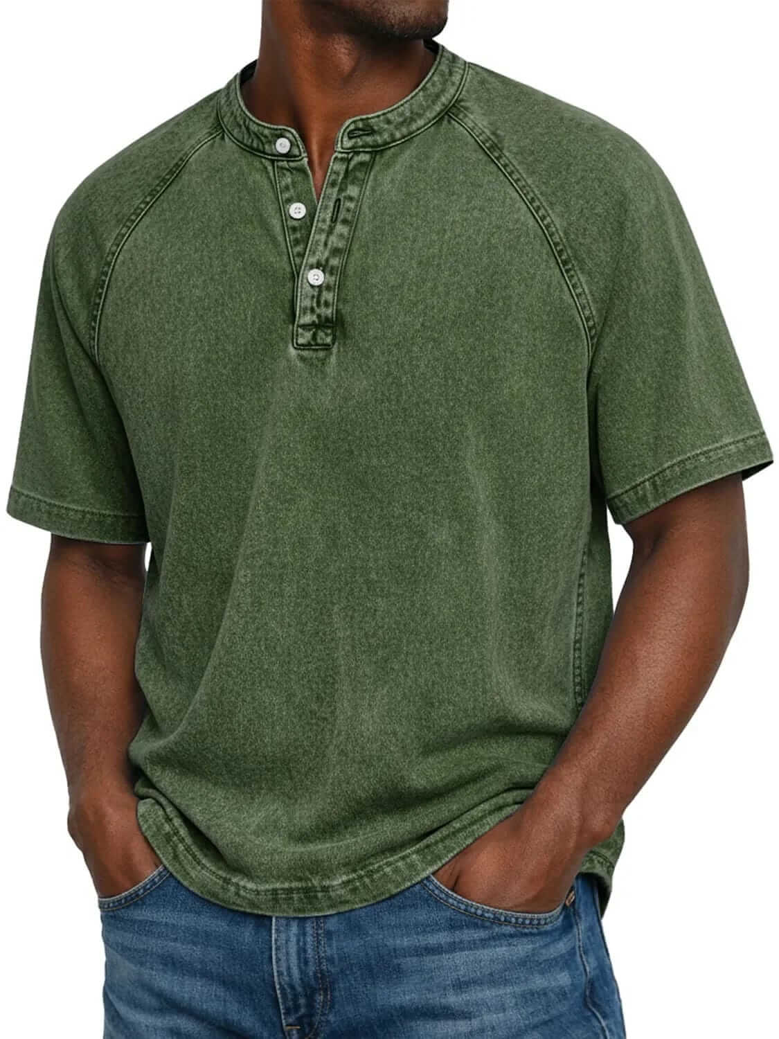MATEO | Camiseta henley com gola abotoada