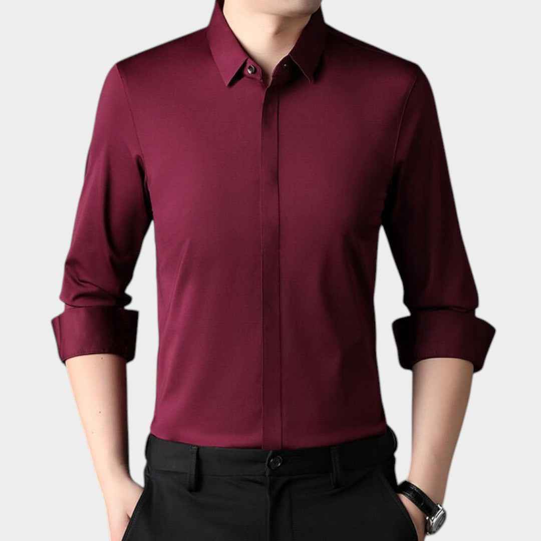 NICOLAS | Camisa sem amassados de corte slim