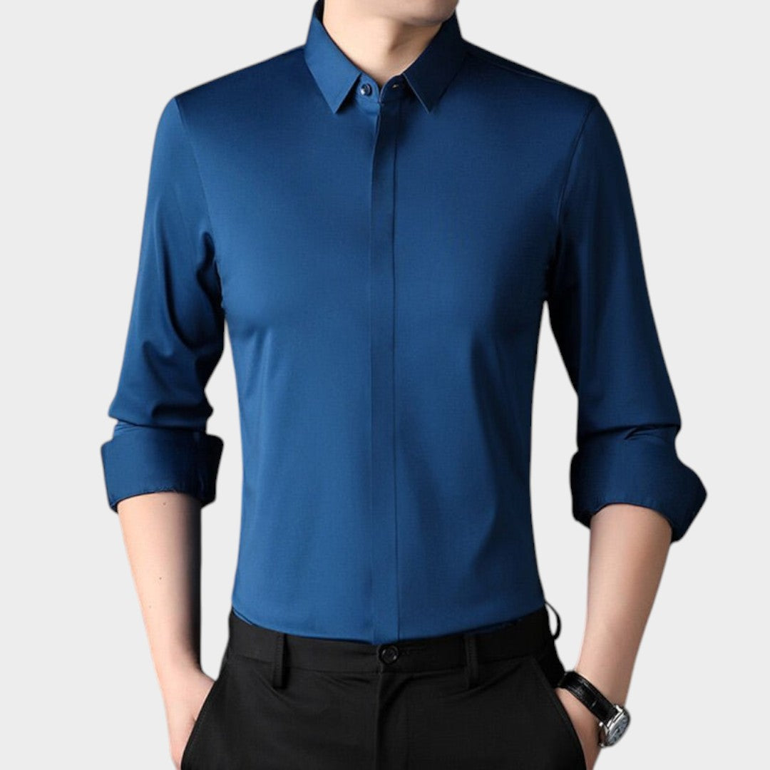 NICOLAS | Camisa sem amassados de corte slim