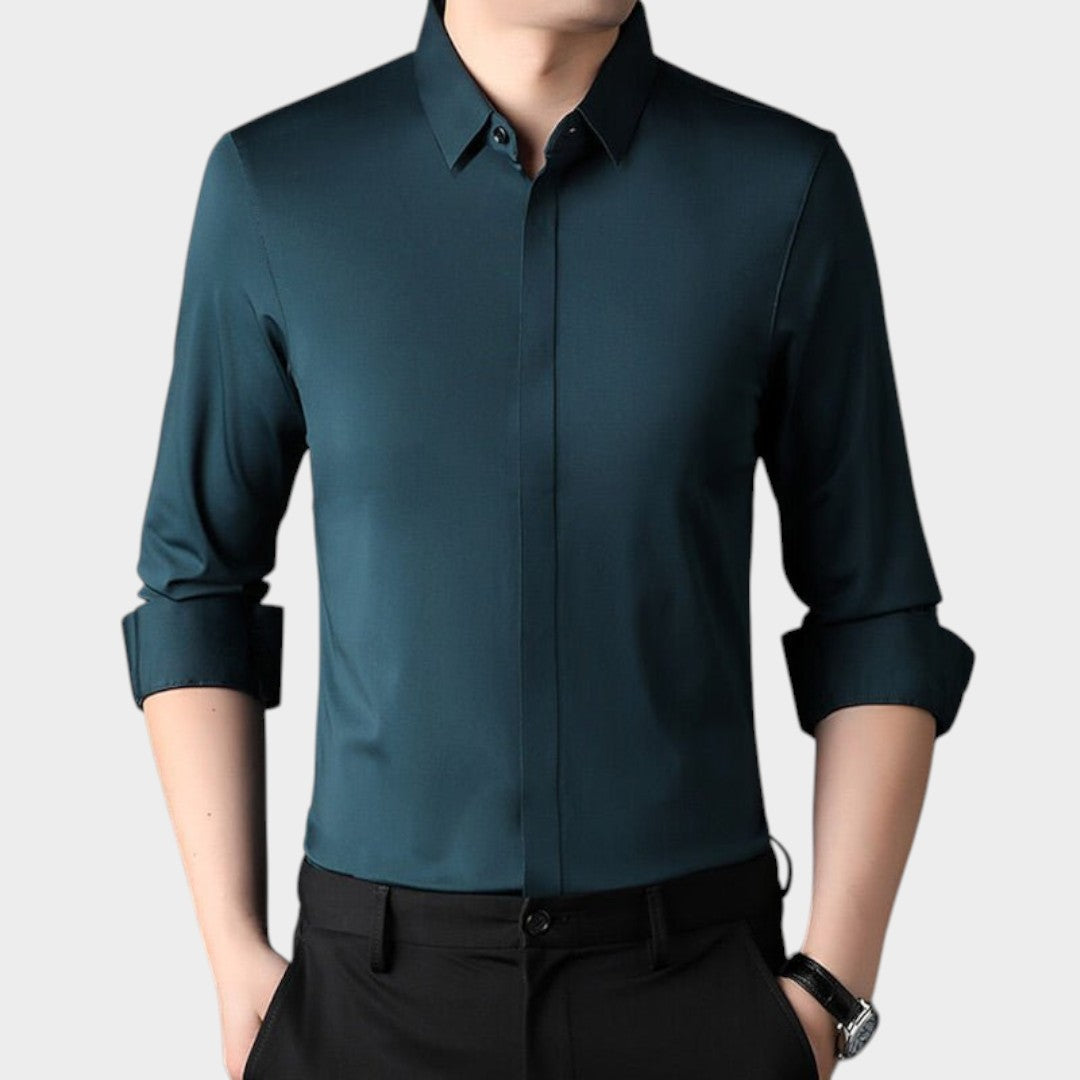NICOLAS | Camisa sem amassados de corte slim