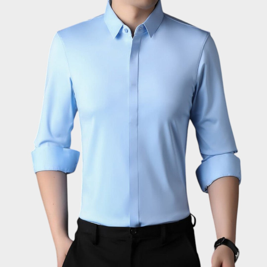 NICOLAS | Camisa sem amassados de corte slim