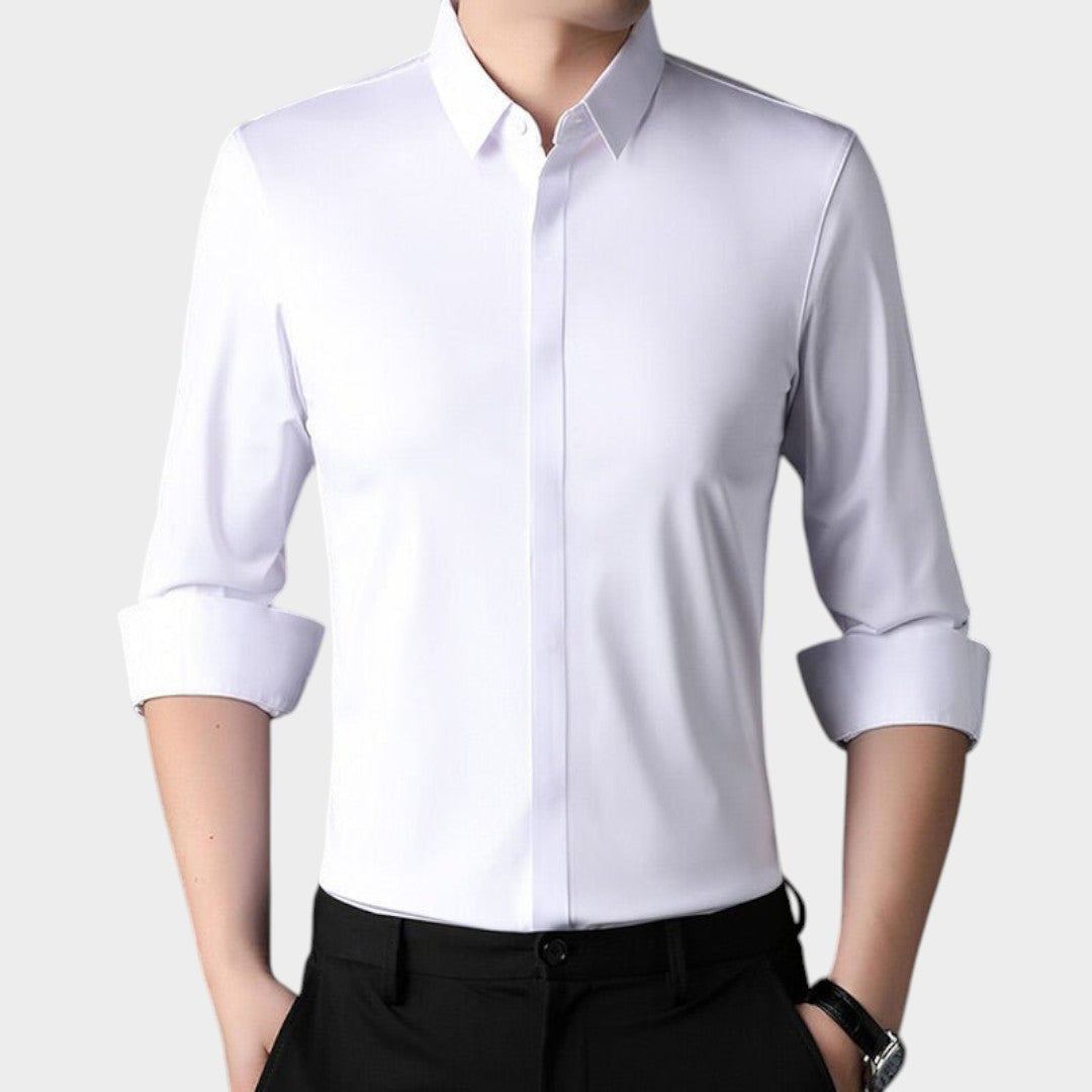 NICOLAS | Camisa sem amassados de corte slim