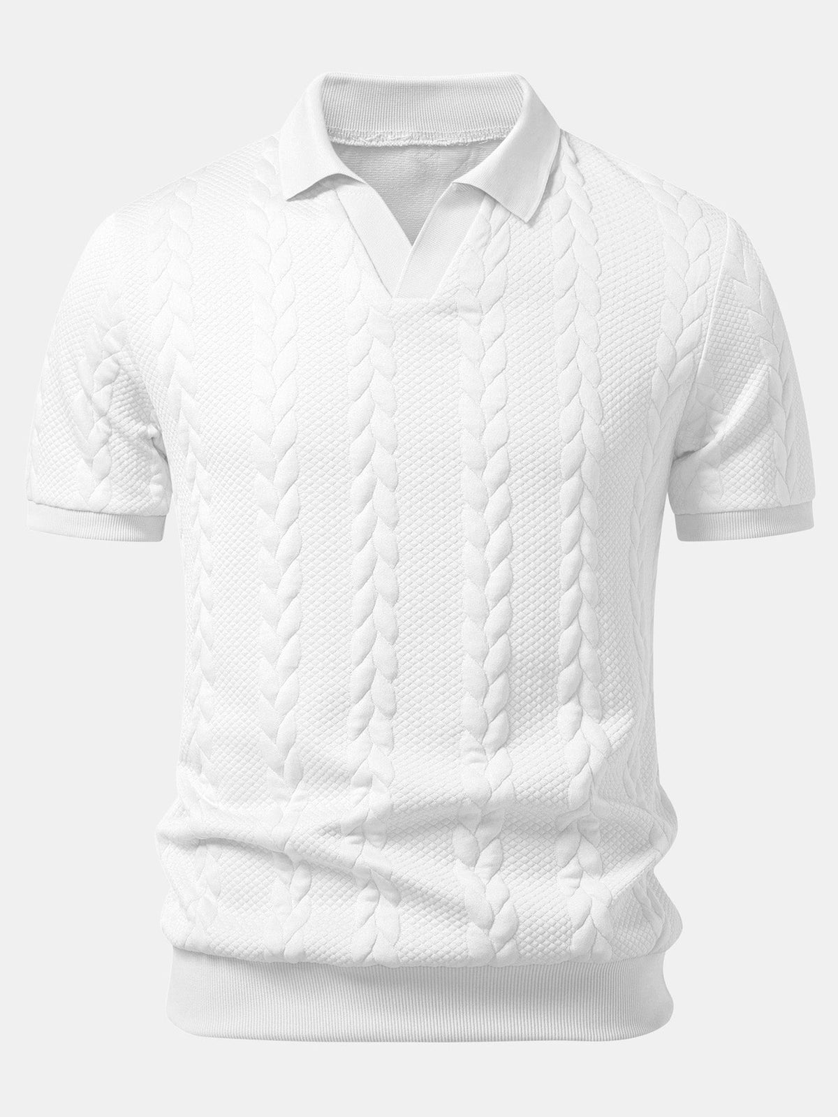 ALICE | Polo com decote em V jacquard