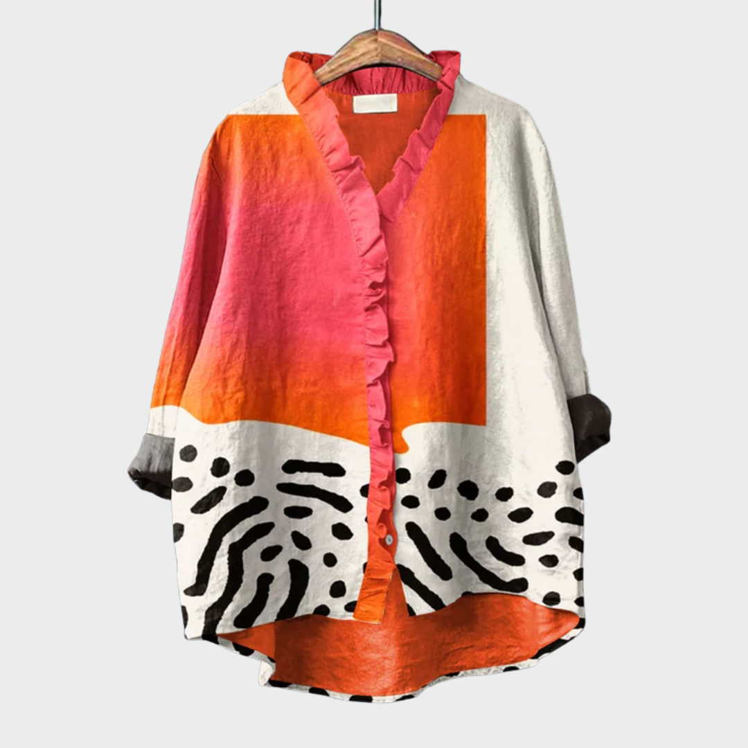 MELINDA | Blusa estampada de manga longa