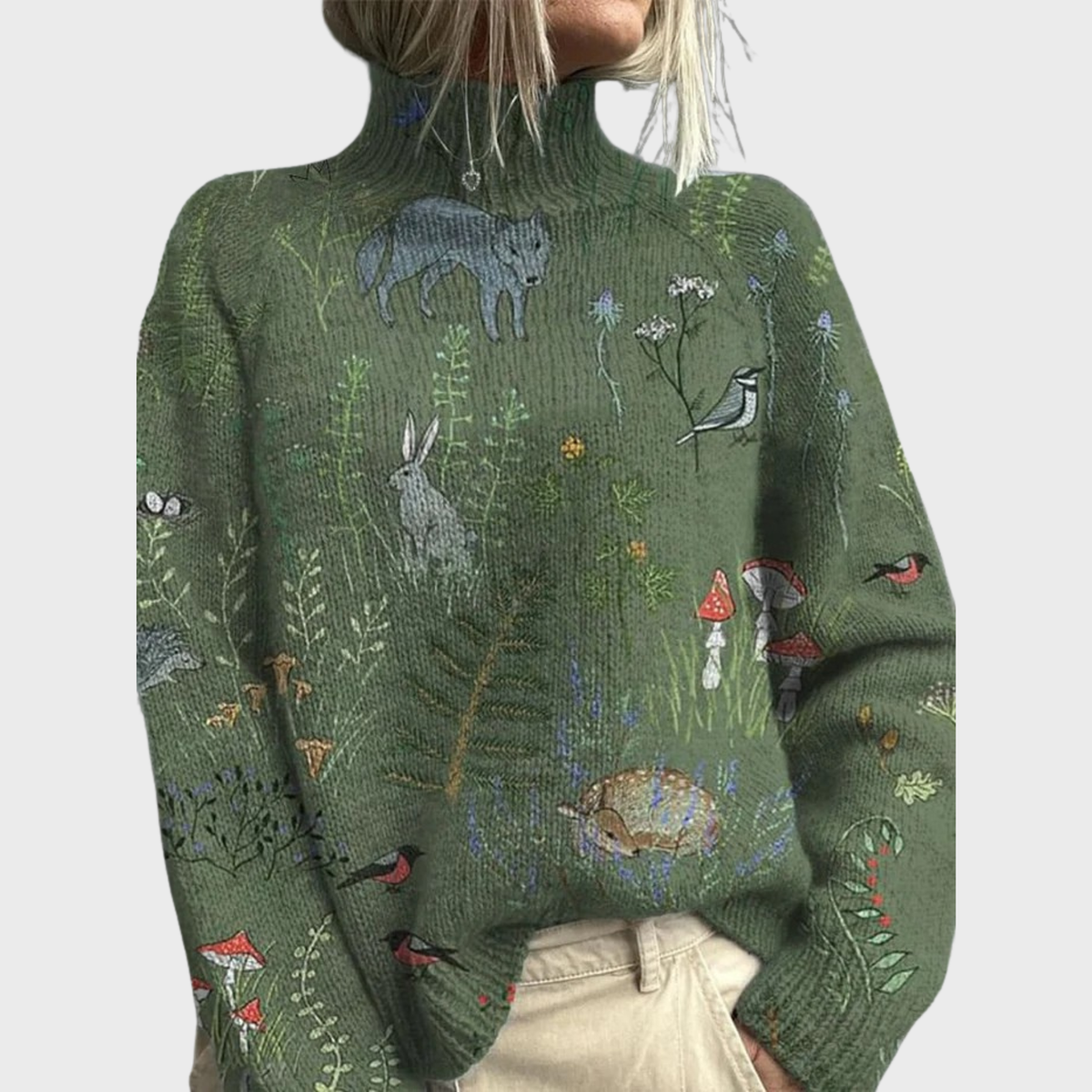 GIOVANNA | Suéter estampado de gola alta