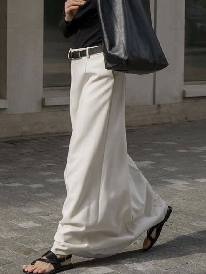 MARINA | Calça de cintura alta lisa