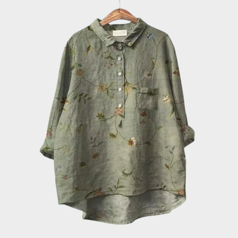 MARIA CLARA CLARA | Blusa com renda artesanal