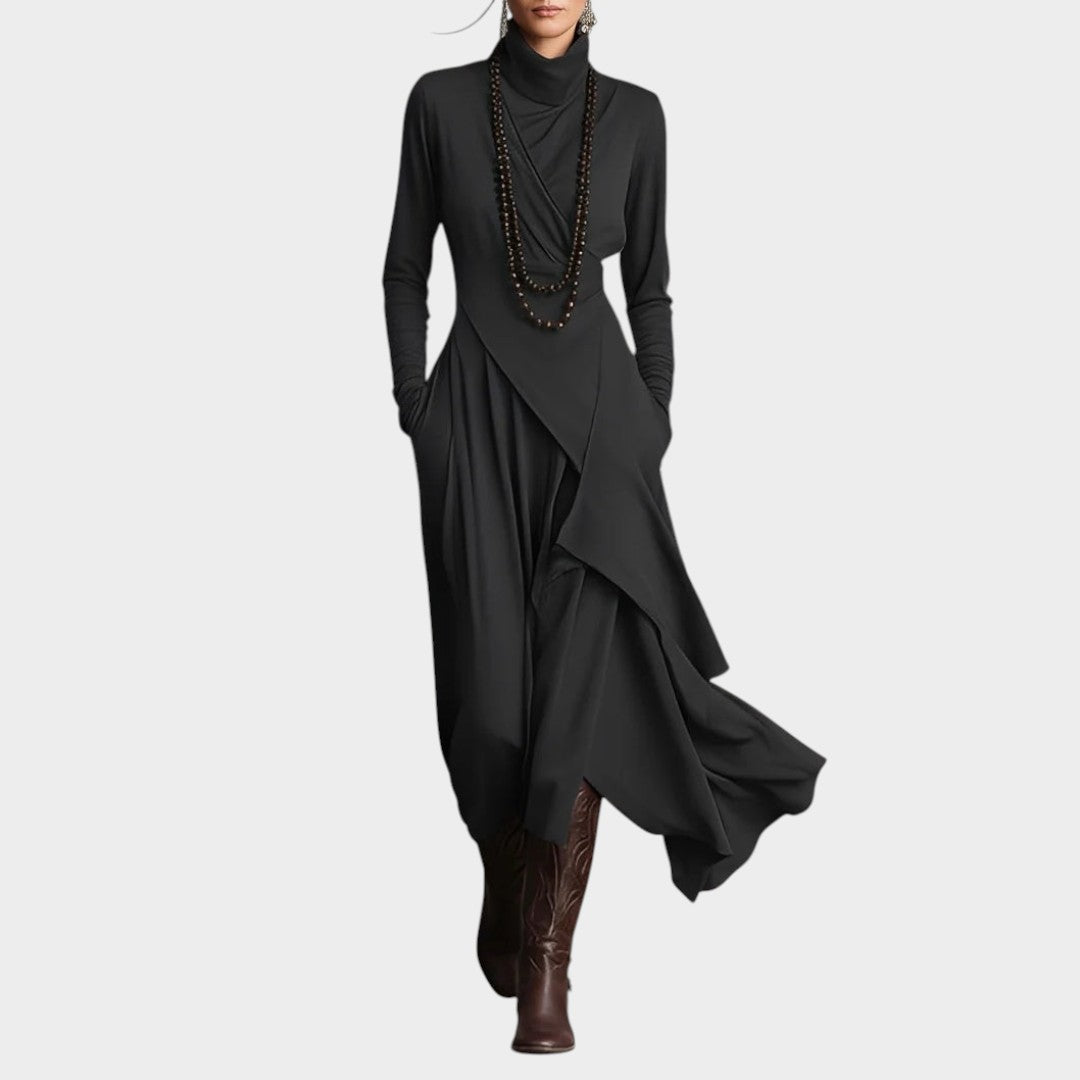 MOYA | Vestido longo de gola alta