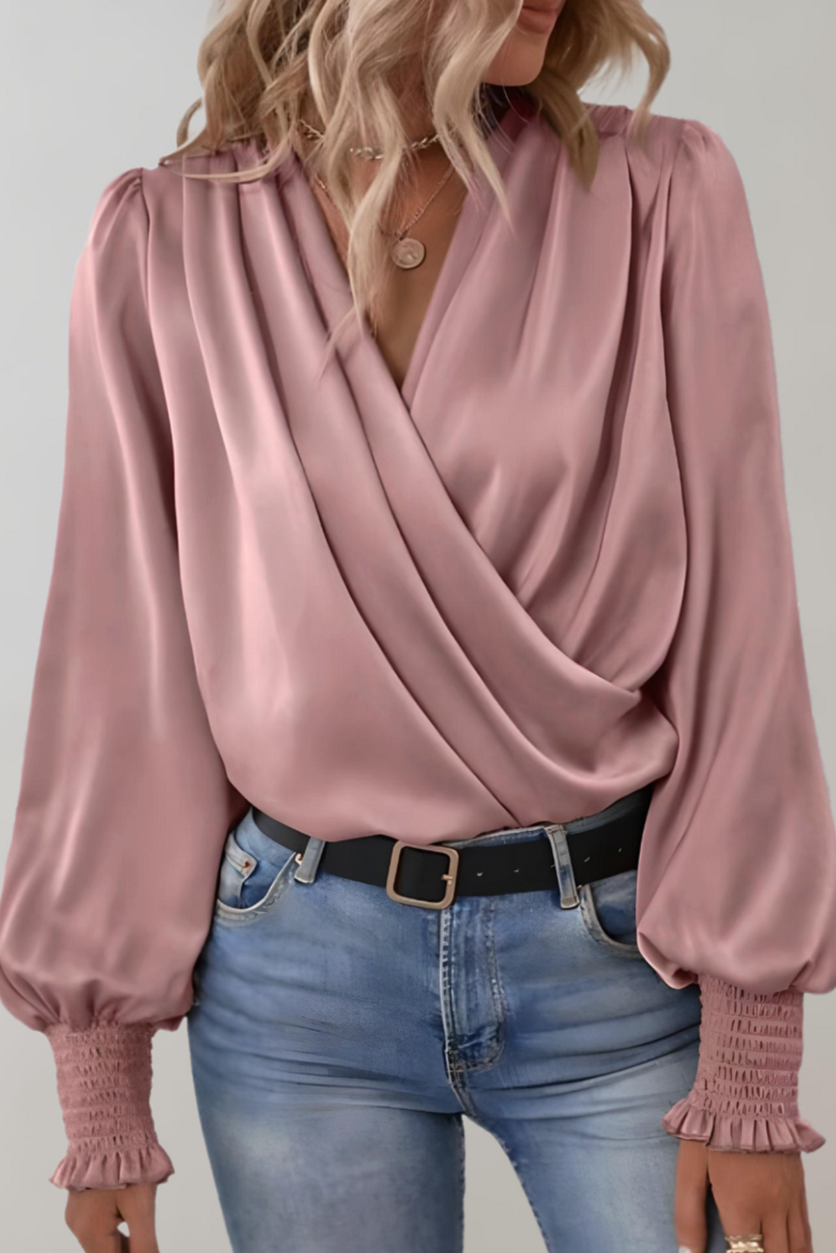 ALICE | Blusa de manga longa com decote em V