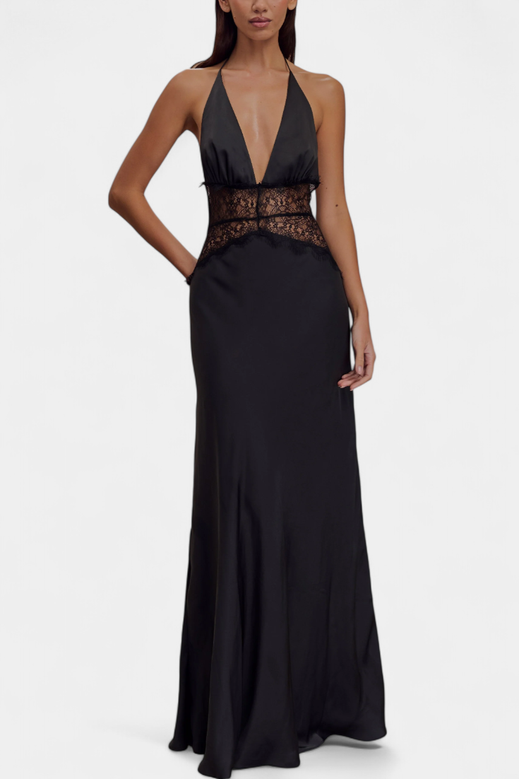 ASHANTY | Vestido longo com decote halter